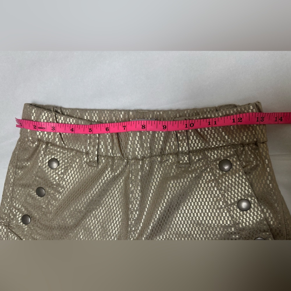 Bevy Flog Dafna Button Capri Flog Pants - Gold - image 5